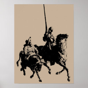 Don Quijote och Sancho Panza Poster
