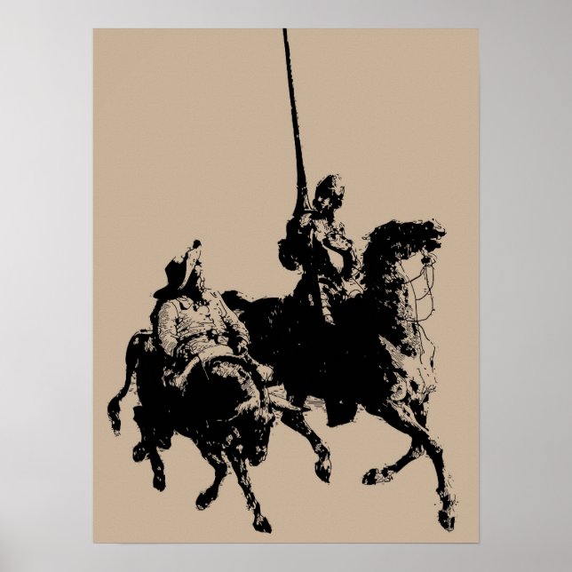Don Quijote och Sancho Panza Poster (Framsidan)