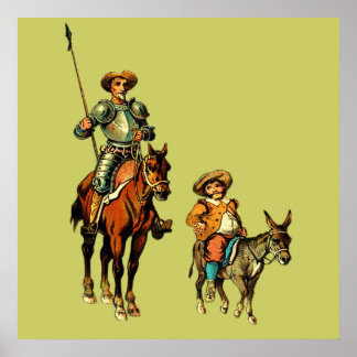 Don Quijote och Sancho Panza Poster