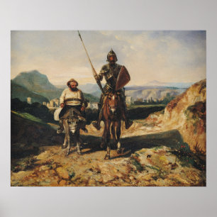 Don Quijote och Sancho Poster