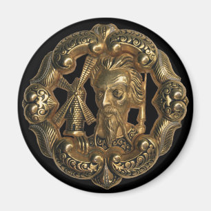 Don Quijote och väderkvarnen Magnet