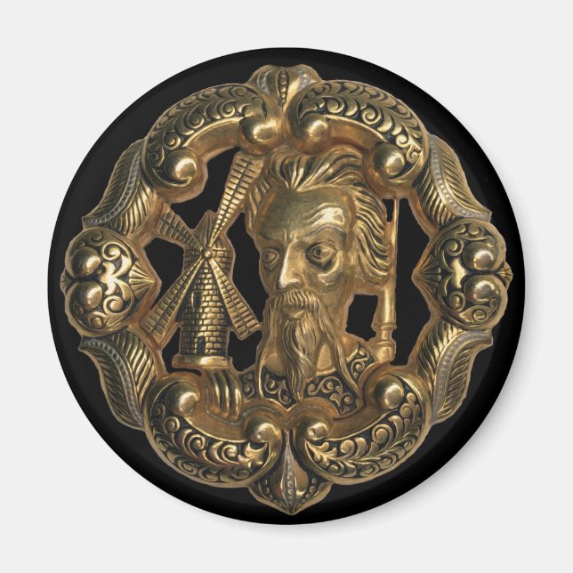Don Quijote och väderkvarnen Magnet (Framsidan)