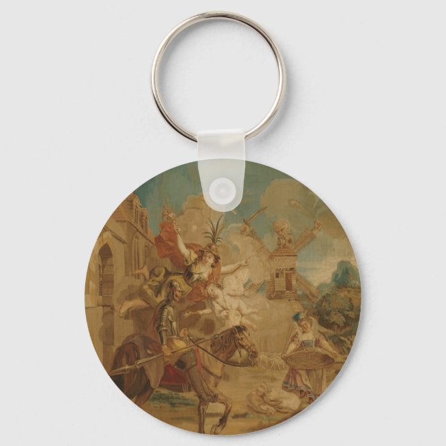 Don Quijote styrd av dårskap, 1700-tals gobeläng Nyckelring (Framsida)