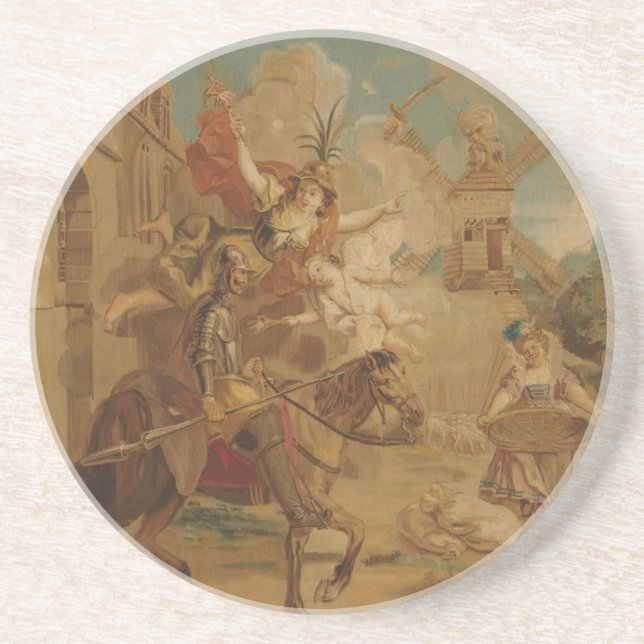 Don Quijote styrd av dårskap, 1700-tals gobeläng Underlägg (Framsidan)