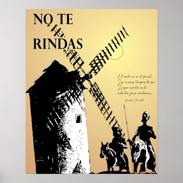 Don Quijote y los molinos Poster (Framsidan)
