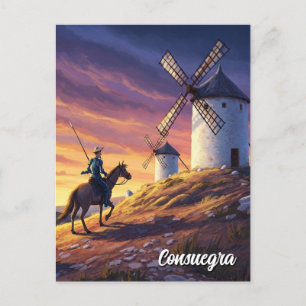 Don Quixote i Consuegra Spain Travel Vykort