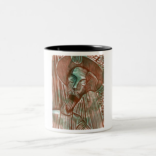 Don Quixote i Grönt och Brown Två-Tonad Mugg (Center)