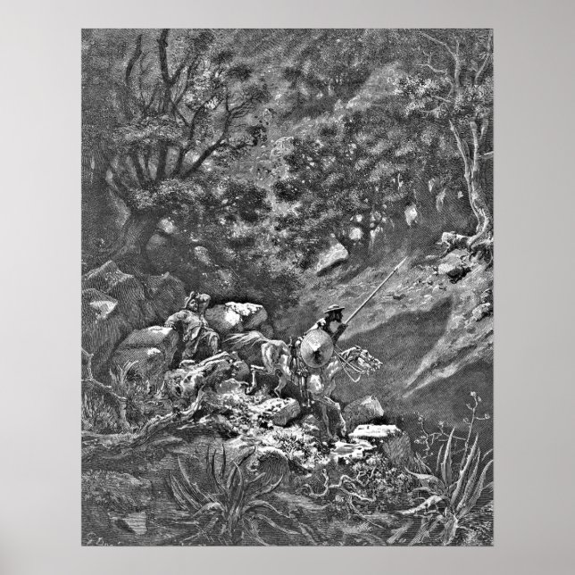 Don Quixote i skogsgraven Poster (Framsidan)
