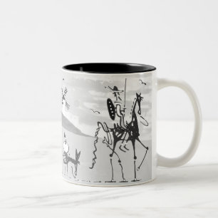 Don Quixote med två ton Mugg