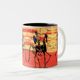 Don Quixote med två ton Mugg