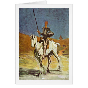 Don Quixote och Sancho Panza av Honore Daumier Hälsningskort