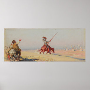 Don Quixote-striden i vindkraftverken Poster