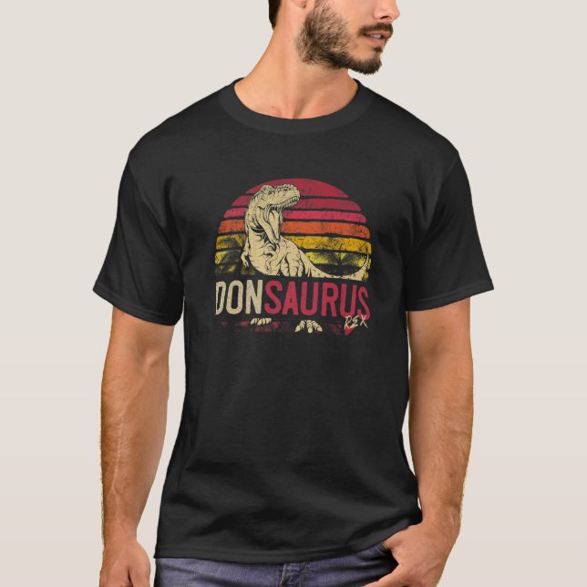 Don Saurus Funny Personlig Dinosaur t Rex Namn Shirt (Framsida)