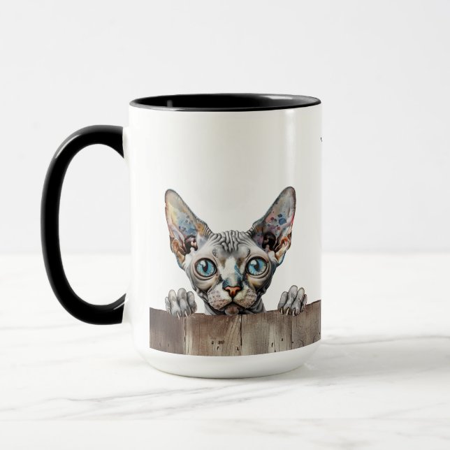 Don Sphynx Cat Mugg (Vänster)