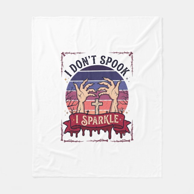 Don Spook Sparkle Zombie-händer Halloween Blod_1 Fleecefilt (Framsidan)