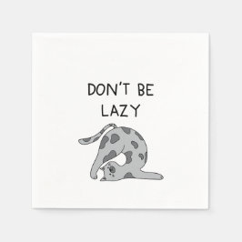 Don’t Be Lazy Yoga Cat Pappersservett