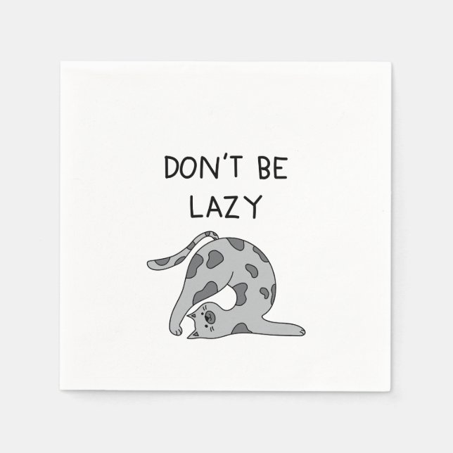 Don’t Be Lazy Yoga Cat Pappersservett (Framsidan)
