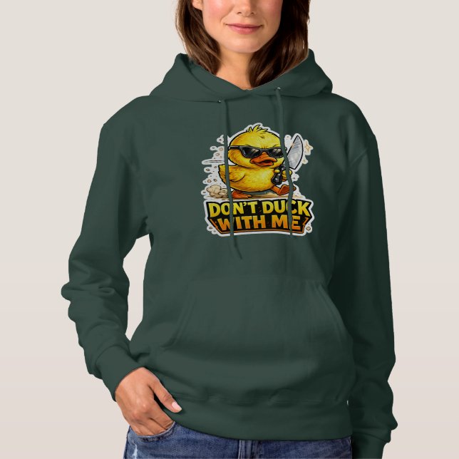 Don’t Duck With Me Funny Tough Duck T Shirt (Framsida)