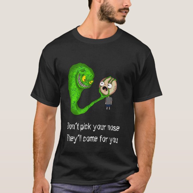 Don’t pick your nose t shirt (Framsida)