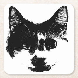 Don’t Spill It – Ink Cat Underlägg Papper Kvadrat