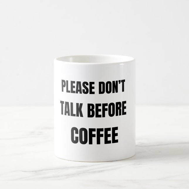 Don’t Talk Before Coffee Funny Mug Introvert Kaffemugg (Center)