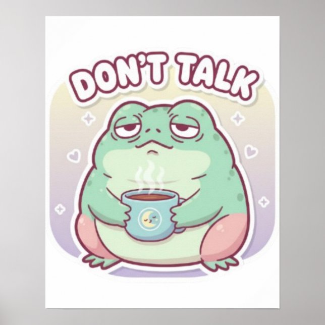 Don’t Talk Frog Poster Cute Annoyed Frog Meme Aest (Framsidan)