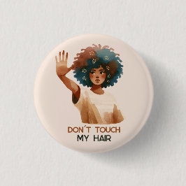 "Don´t touch my hair"- Frau mit Afro- Illustration Knapp