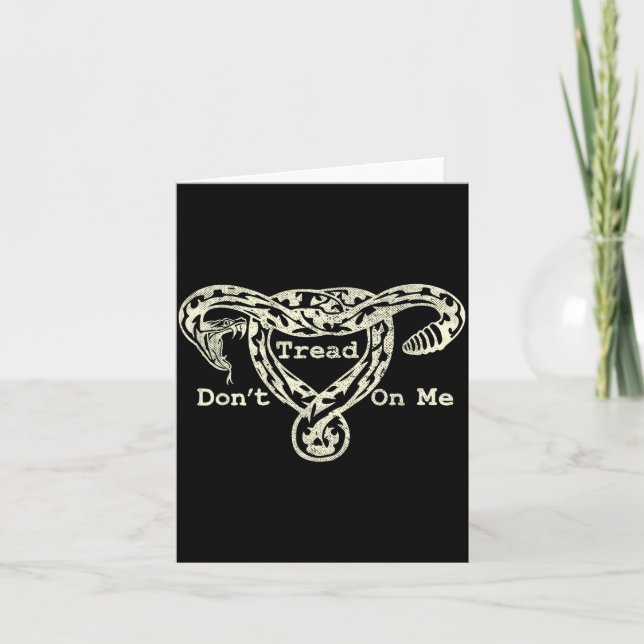 Don’t Tread On Me Uterus Snake Pro Roe Feminist  Kort (Framsida)