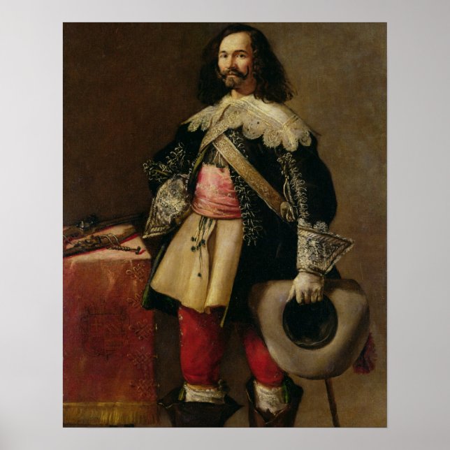 Don Tiburcio de Redin y Cruzat (olja på canvas) Poster (Framsidan)