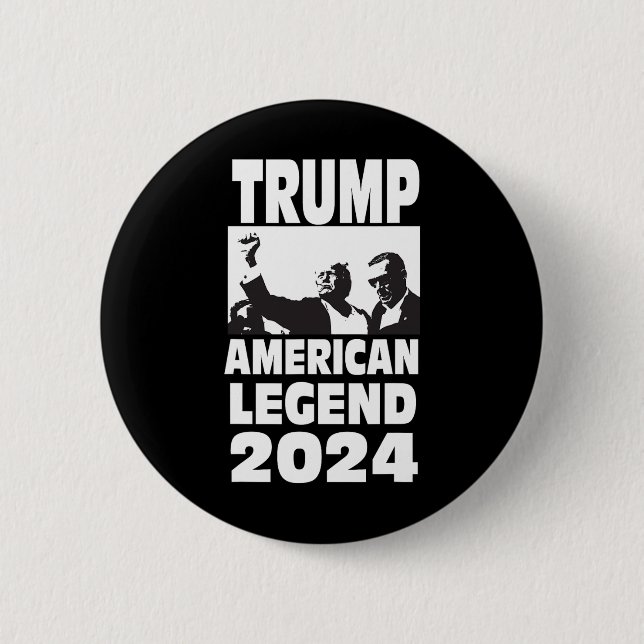 Don Trump 2024 Punktsäker aldrig överlämnande förk Knapp (Framsida)