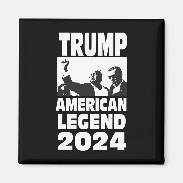 Don Trump 2024 Punktsäker aldrig överlämnande förk Magnet (Framsidan)