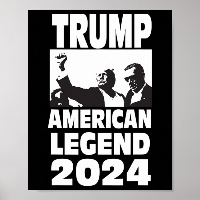 Don Trump 2024 Punktsäker aldrig överlämnande förk Poster (Framsidan)