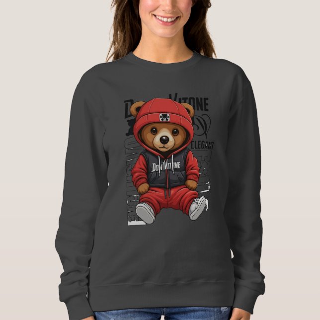 Don Vitone – Röd Teddy King Vitotone Bear – Röd El T Shirt (Framsida)