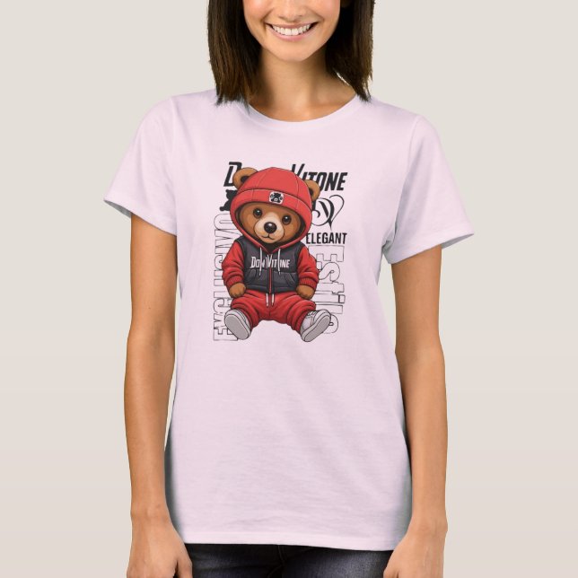 Don Vitone – Röd Teddy King Vitotone Bear – Röd El T Shirt (Framsida)