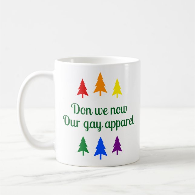 Don We now our Gay Apparat - LGBT-juljulen, underb Kaffemugg (Vänster)