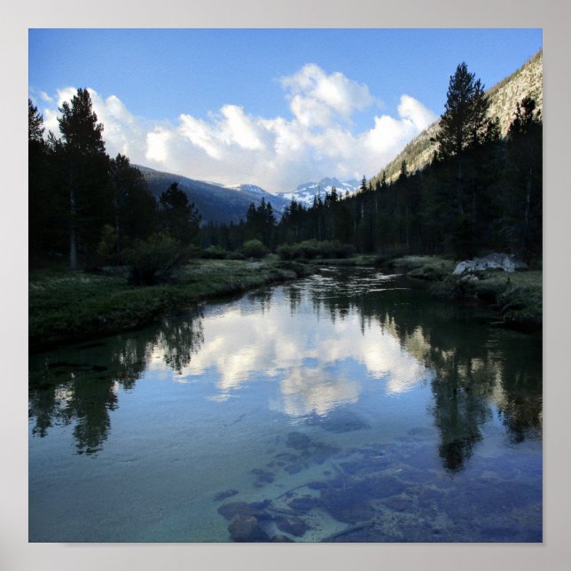 Donahue Pass från Lyell Fork - John Muir Trail Poster (Framsidan)