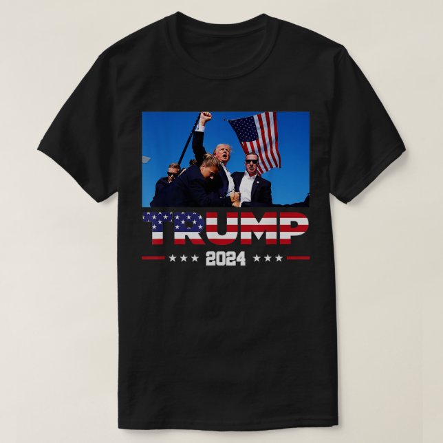 Donald 2024 Överlevt salen vid valet Rally 3 T Shirt (Design framsida)