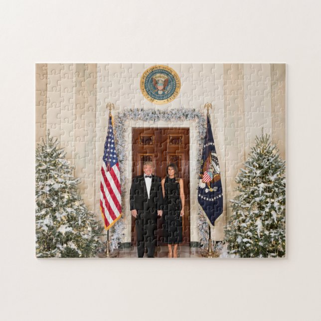 Donald and Melania Trump Jigszle Puzzle Pussel (Horisontell)