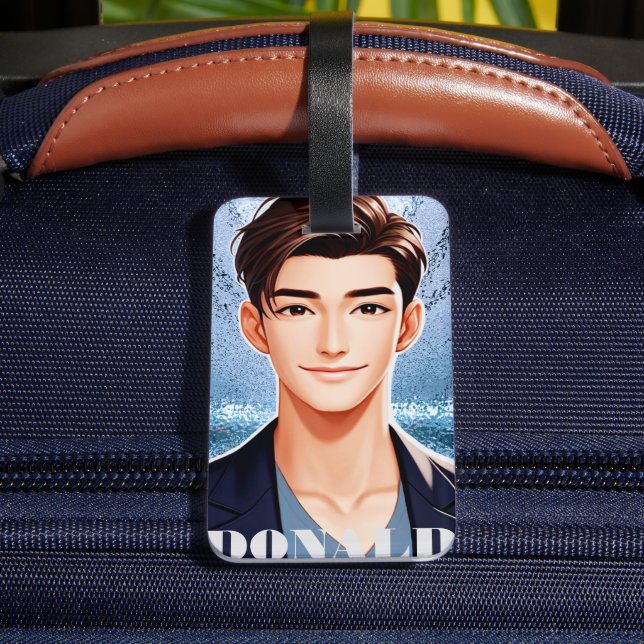 Donald. Animeradens teckendesign Bagagebricka (Baksida Insitu 4)