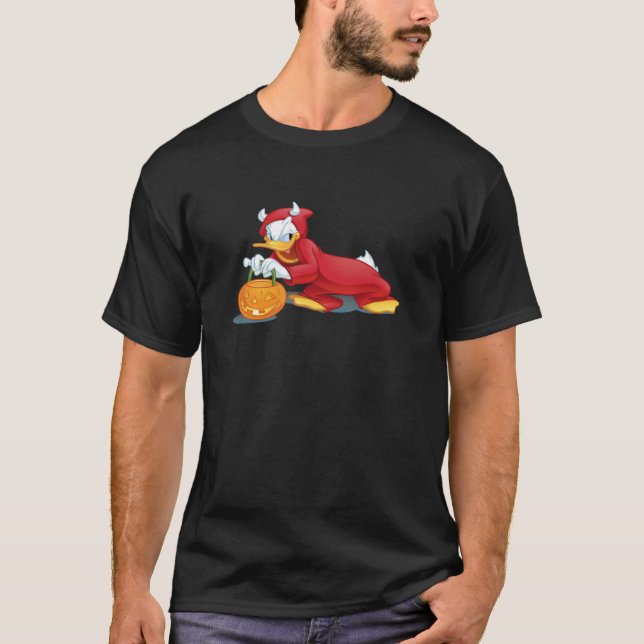 Donald Anka Halloween Donald Anka Djävulen T Shirt (Framsida)