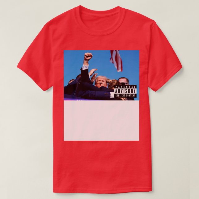 Donald Assination Prometing Fight Album Cover T Shirt (Design framsida)