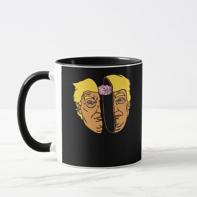 Donald Brain Trumpkin Artwork Mugg (Vänster)