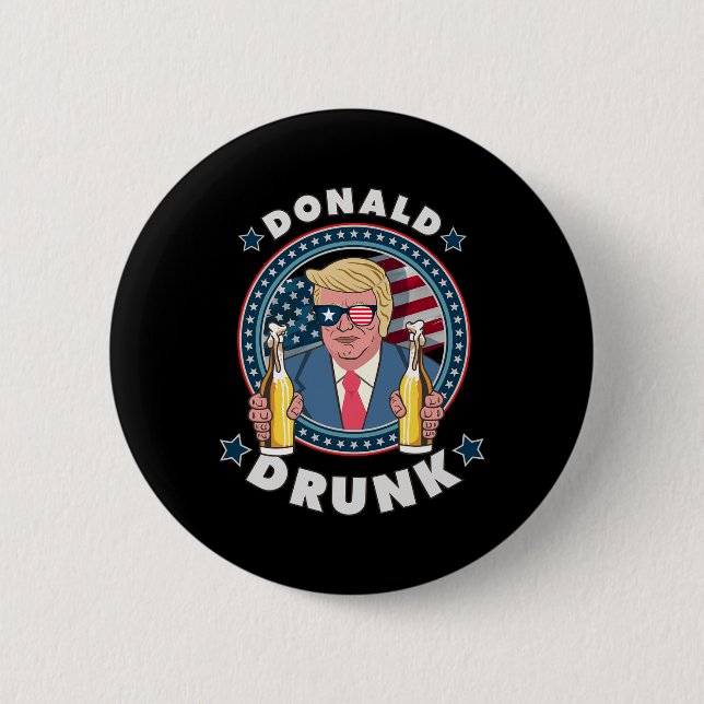 Donald Drunk Trump 4 juli rolig dricking Pres Knapp (Framsida)