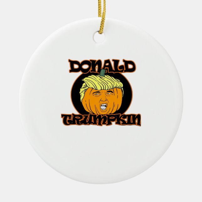 Donald Halloween Costume Trumpkin Julgransprydnad Keramik (Framsidan)