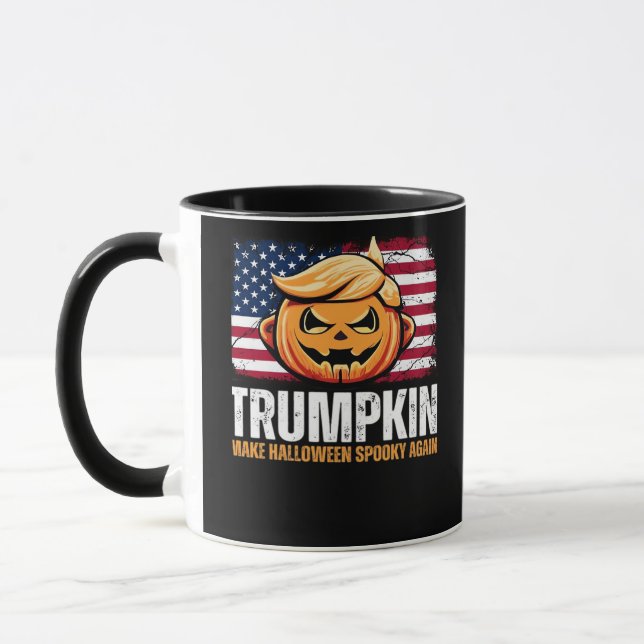 Donald Halloween - Trumpkin make Halloween Spooky Mugg (Vänster)