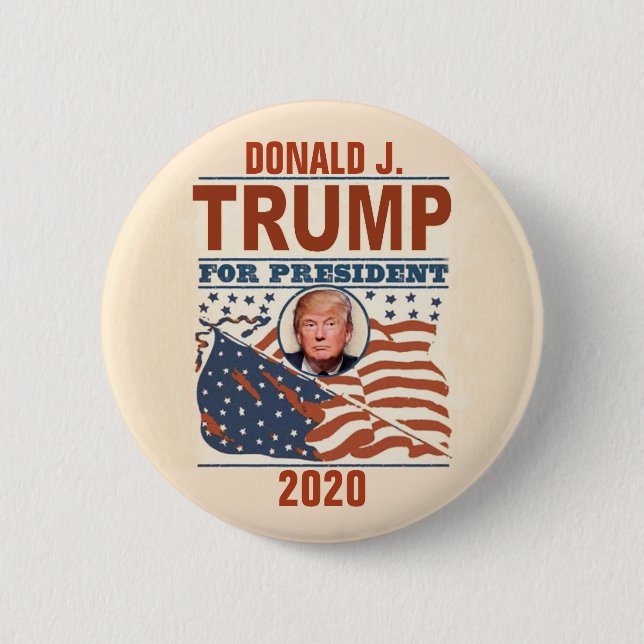Donald J. Trumf för presidenten 2020 Knapp (Framsida)
