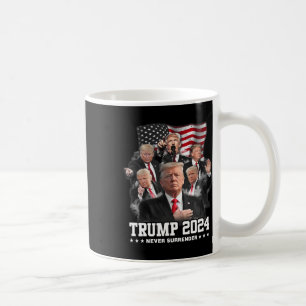 Donald J Trump 2024 Aldrig Surrender 1 Kaffemugg