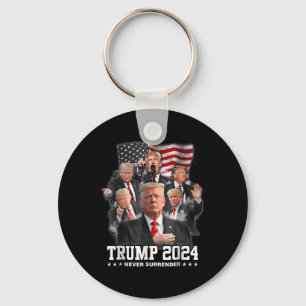 Donald J Trump 2024 Aldrig Surrender 1 Nyckelring
