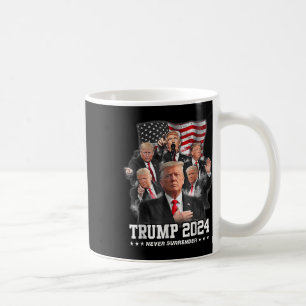 Donald J Trump 2024 Aldrig Surrender Kaffemugg