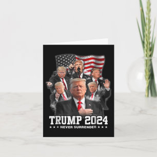 Donald J Trump 2024 Aldrig Surrender Kort